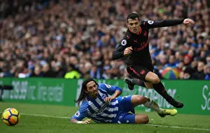 Granit Xhaka Fouled by Ezequiel Schelotto: Brighton vs. Arsenal, Premier League 2018