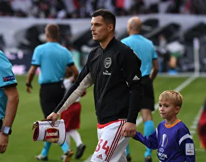 Eintracht Frankfurt V Arsenal 2019-20 Prints: Granit Xhaka Gears Up: Arsenal vs. Eintracht Frankfurt, UEFA Europa League 2019-20