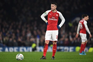 Chelsea V Arsenal - Carabao Cup 1/2 Final 1st Leg 2017-18 Prints: Granit Xhaka Leads Arsenal in Carabao Cup Semi-Final Showdown Against Chelsea