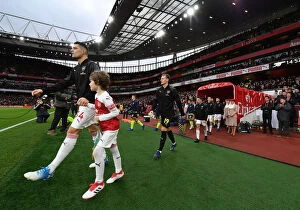 Arsenal v Huddersfield Town - 2018-19 Collection: Granit Xhaka Leads Arsenal Out against Huddersfield Town, Premier League 2018-19