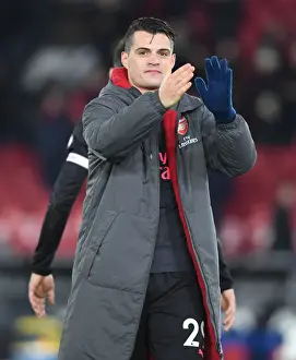 Crystal Palace V Arsenal 2017-18 Prints: Granit Xhaka: Post-Match Reflection at Selhurst Park (Crystal Palace vs Arsenal, 2017-18)