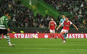 Sporting Lisbon V Arsenal 2022-23 Prints: Granit Xhaka Scores in Arsenal's Europa League Victory over Sporting CP