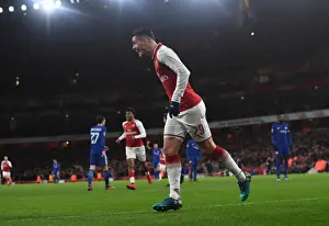 Arsenal V Chelsea - Carabao Cup 2017-18 Prints: Granit Xhaka Scores Brace: Arsenal Defeats Chelsea in Carabao Cup Semi-Final