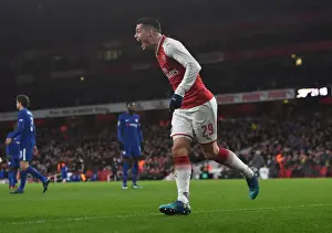 Arsenal V Chelsea - Carabao Cup 2017-18 Prints: Granit Xhaka Scores Brace: Arsenal's Comeback in Carabao Cup Semi-Final vs Chelsea