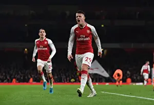 Arsenal V Liverpool 2017-18 Prints: Granit Xhaka Scores Brace: Arsenal's Victory Over Liverpool (2017-18)