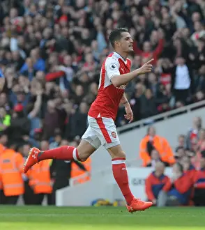 Arsenal V Manchester United 2016-17 Prints: Granit Xhaka Scores First Goal: Arsenal vs Manchester United, Premier League 2016-17