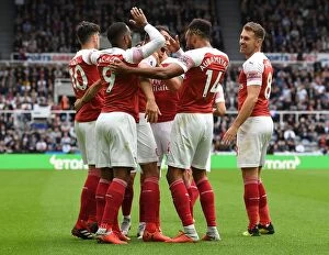 Images Dated 15th September 2018: Granit Xhaka Scores First Goal: Arsenal's Victory at Newcastle United (2018-19)