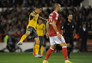 Nottingham Forest V Arsenal EPL Cup 3rd Round 2016-17 Prints: Granit Xhaka Scores the Winner: Arsenal Advances in EFL Cup against Nottingham Forest