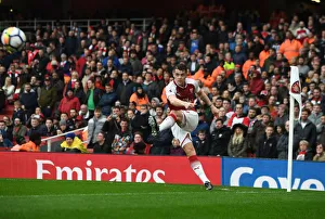 Arsenal V Southampton 2017-18 Prints: Granit Xhaka Takes a Corner: Arsenal vs Southampton, Premier League 2017-18