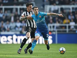 Newcastle United V Arsenal 2017-18 Prints: Granit Xhaka vs. Mikel Merino: Battle in the Midfield - Newcastle United vs