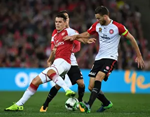 Sydney Western Wanderers V Arsenal 2017-18 Prints: Granit Xhaka vs. Robert Cornthwaite: Clash of the Midfielders (Sydney Wanderers vs)