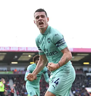 AFC Bournemouth V Arsenal 2018-19 Prints: Granit Xhaka's Brace: Arsenal's Game-Changing Moment against AFC Bournemouth (2018-19)