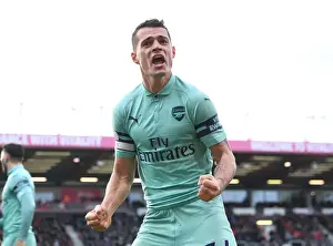 AFC Bournemouth V Arsenal 2018-19 Prints: Granit Xhaka's Brace: Arsenal's Victory over AFC Bournemouth (2018-19)