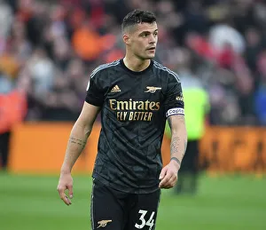 Liverpool V Arsenal 2022-23 Prints: Granit Xhaka's Emotional Outburst: Liverpool vs. Arsenal, Premier League 2022-23