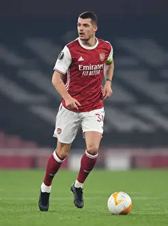 Arsenal V Molde FK 2020-21 Prints: Granit Xhaka's Europa League Victory: Arsenal's Triumph over Molde FK, 2020-21