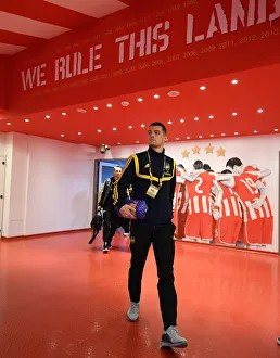 Olympiacos V Arsenal 2019-20 Prints: Granit Xhaka's Focus: Arsenal vs Olympiacos