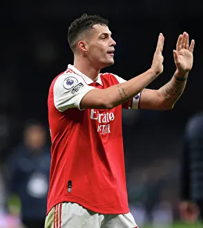 Tottenham Hotspur V Arsenal 2022-23 Prints: Granit Xhaka's Passionate Reaction: Arsenal vs
