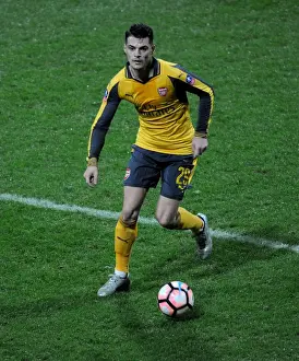 Preston North End V Arsenal - FA Cup - 2017 Prints: Granit Xhaka's Powerful Performance: Arsenal's FA Cup Triumph over Preston North End (2017)