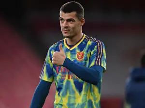 Granit Xhaka's Pre-Match Focus: Arsenal vs Leicester City (2020-21) at Empty Emirates Stadium