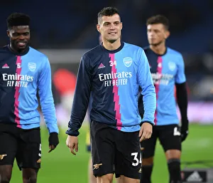 Granit Xhaka's Pre-Match Routine: Arsenal vs. Brighton & Hove Albion, Premier League 2022-23