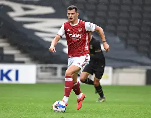MK Dons V Arsenal 2020-21 Prints: Granit Xhaka's Pre-Season Dominance: Arsenal's Victory over MK Dons, 2020
