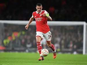 Arsenal V PSV Eindhoven 2022-23 Prints: Granit Xhaka's Stellar Midfield Performance: Arsenal's Europa League Triumph over PSV Eindhoven
