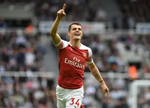 Newcastle United V Arsenal 2018-19 Prints: Granit Xhaka's Stunner: Arsenal's Game-Winning Goal vs. Newcastle United (2018-19)