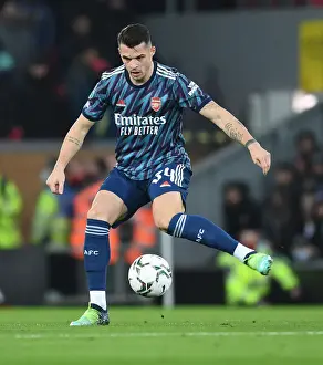 Granit Xhaka's Unwavering Focus: Arsenal's Midfield Maestro in Carabao Cup Battle Against Liverpool