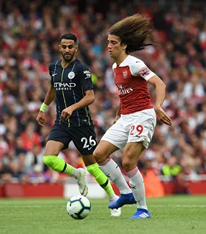 Arsenal V Manchester City 2018-19 Prints: Guendouzi in Action: Arsenal vs Manchester City, Premier League 2018-19