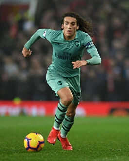 Manchester United v Arsenal 2018-19 Collection: Guendouzi in Action: Arsenal vs. Manchester United (2018-19)