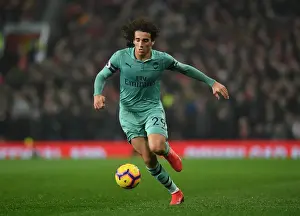 Manchester United V Arsenal 2018-19 Prints: Guendouzi at Old Trafford: A Premier League Showdown between Arsenal and Manchester United (2018-19)
