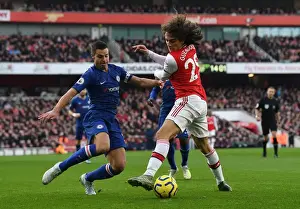 Arsenal V Chelsea 2019-20 Prints: Guendouzi vs. Azpilicueta: A Premier League Showdown at Emirates Stadium