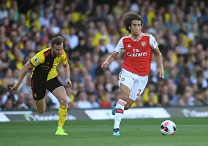 Watford V Arsenal 2019-20 Prints: Guendouzi vs Cleverley: Clash of Midfield Titans - Watford vs Arsenal