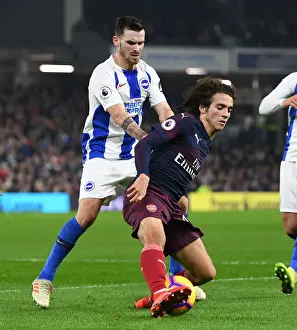 Brighton And Hove Albion V Arsenal 2018-19 Prints: Guendouzi vs. Gross: Intense Rivalry Unfolds - Arsenal vs
