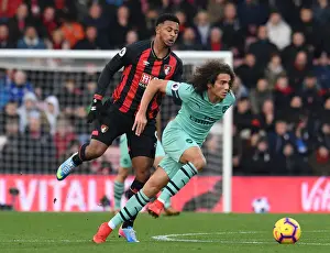 AFC Bournemouth V Arsenal 2018-19 Prints: Guendouzi vs Mousset: Battle in the Premier League - AFC Bournemouth vs Arsenal FC