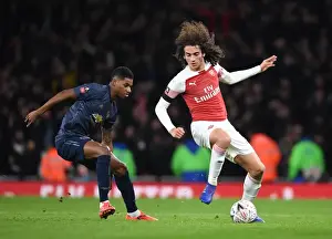Arsenal V Manchester United FA Cup 2018-19 Prints: Guendouzi vs Rashford: A FA Cup Showdown - Arsenal vs Manchester United's Titanic Battle