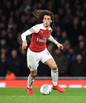 Arsenal V Tottenham Hotspur Carabao Cup 2018-19 Prints: Guendouzi's Showdown: Arsenal vs. Tottenham in Carabao Cup Quarterfinals
