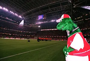 Arsenal V Southampton FA Cup Final Prints: Gunner looks out at the pitch before the match. Arsenal 1: 0 Southampton. The F