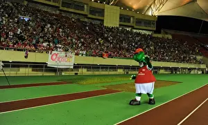 Hangzhou Greentown V Arsenal Prints: Gunnersaurus in Action: Arsenal's Mascot at 2011 Pre-Season Match in Hangzhou, China
