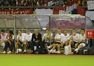 Pat Rice and Arsene Wenger (Arsenal Manager)