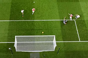 Arsenal V Tottenham Hotspur 2015-16 Prints: Harry Kane's Dramatic Goal Against Arsenal Amidst Intense Defensive Pressure (2015-16)