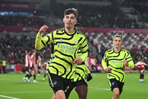 Brentford V Arsenal 2023-24 Prints: Havertz Scores First Arsenal Goal: Arsenal Takes Early Lead in Premier League Clash Against Brentford (2023-24)