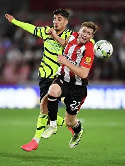 Havertz vs. Collins: Intense Battle for Possession in Arsenal's Carabao Cup Clash vs. Brentford