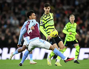 Aston Villa V Arsenal 2023-24 Prints: Havertz vs Kamara: Intense Battle at Villa Park - Aston Villa vs Arsenal FC