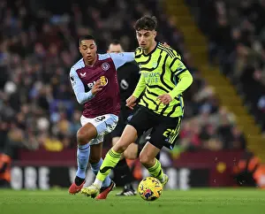Aston Villa V Arsenal 2023-24 Prints: Havertz vs Tielemans: Battle in the Midfield - Aston Villa vs Arsenal