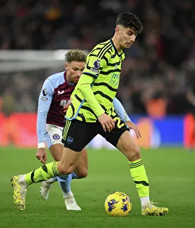 Aston Villa V Arsenal 2023-24 Prints: Havertz's Star Performance: Aston Villa vs. Arsenal Premier League Clash (2023-24)