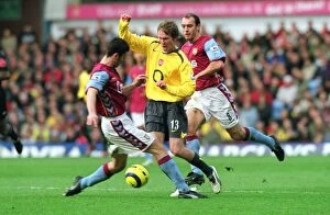 Aston Villa v Arsenal 2005-6 Collection: Head-to-Head: Hleb vs. Delaney - The Battle at Villa Park, 2005-06 FA Premiership