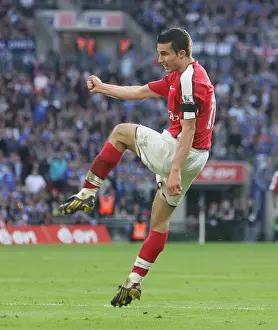 Arsenal V Chelsea FA Cup 2008-09 Prints: Heartbreaking FA Cup Semi-Final Goal: Robin van Persie Scores for Chelsea Against Arsenal (1:2)