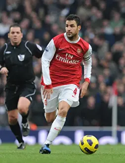 Arsenal V Tottenham Hotspur 2010-11 Prints: Heartbreaking Rivalry: Arsenal 2-3 Tottenham Hotspur - Cesc Fabregas Emirates Struggle