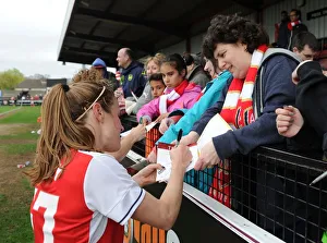 Arsenal Ladies V Tottenham Hotspur Ladies FA Cup 2017 Prints: Heather O'Reilly Signing Autographs: Arsenal Ladies vs